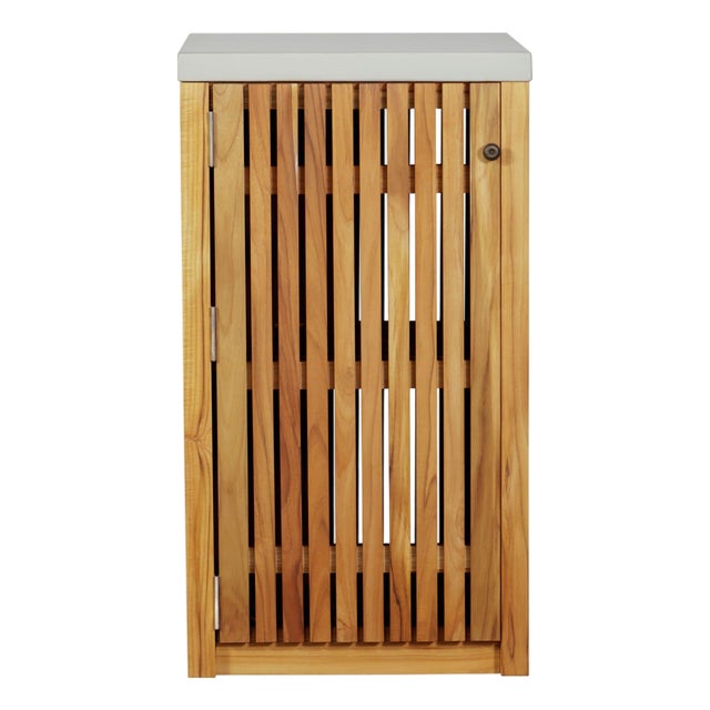 Eclipse Outdoor Solid Teak Wood Cabinet For Sale