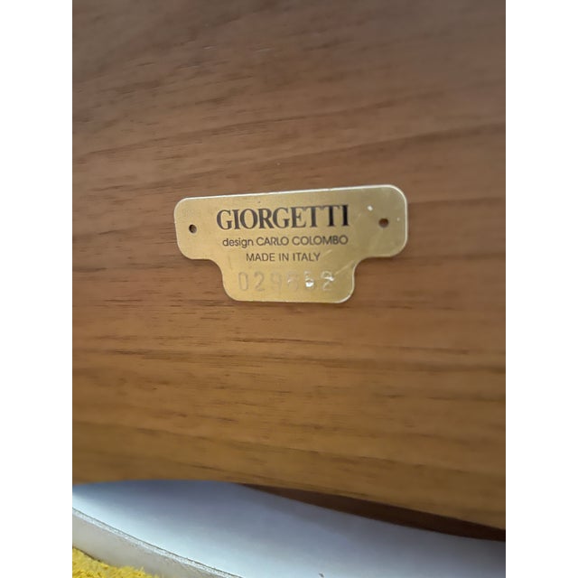 Giorgetti Goergetti Morfeo Night Stands (Metal Label on Bottom of Night Stands by Manufacturer) For Sale - Image 4 of 4