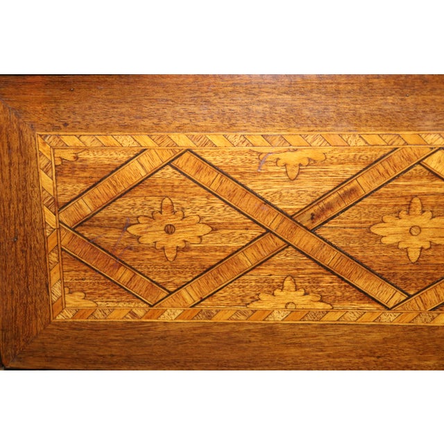 Fine French Louis XVI Marquetry Tulipwood and Kingwood End Table With Bronze For Sale In Philadelphia - Image 6 of 12