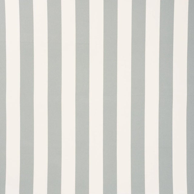 Contemporary Sample - Schumacher Cabana Stripe Indoor & Outdoor Fabric in Grey For Sale - Image 3 of 3
