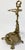 Antique late 19th C French cast brass fireplace tool holder. The holder is solid brass and depicts a charming Art Nouveau...
