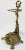 Antique late 19th C French cast brass fireplace tool holder. The holder is solid brass and depicts a charming Art Nouveau...