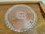 Mid-Century Modern Vintage Candlewick Style Clear Glass Platter With Beaded Edge and Bottom For Sale - Image 3 of 3