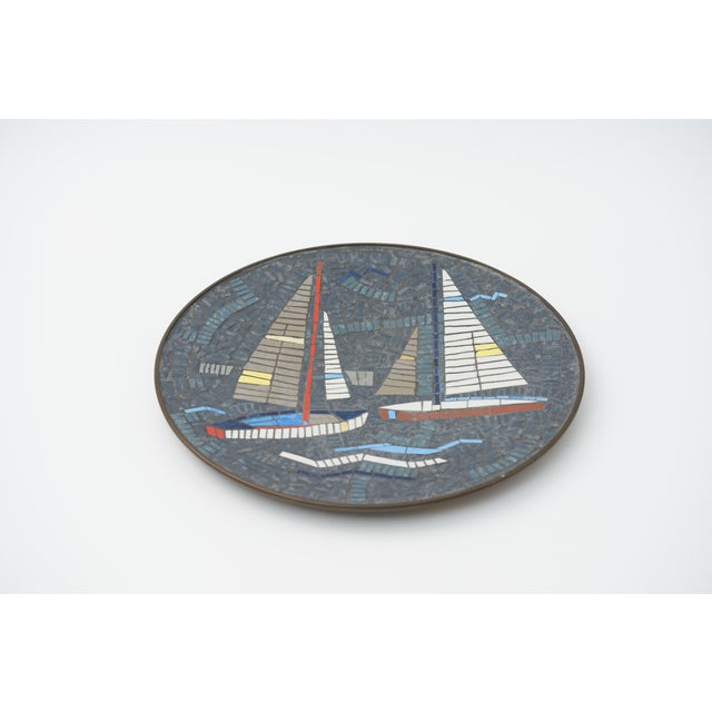 Mid-Century Mosaic Bowl or Wall Plate by R. Zimmermann for Ritter, 1950s For Sale - Image 6 of 10