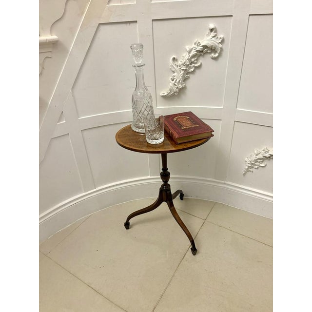 Antique Mahogany Tripod Lamp Table, 1920s For Sale - Image 3 of 7