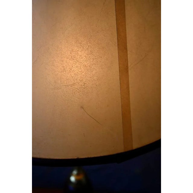 Table Lamp in Leather and Brass, 1960s For Sale - Image 11 of 13