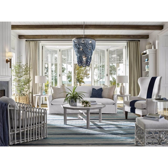 Transitional Shoreline Rattan Chair, White For Sale - Image 4 of 5