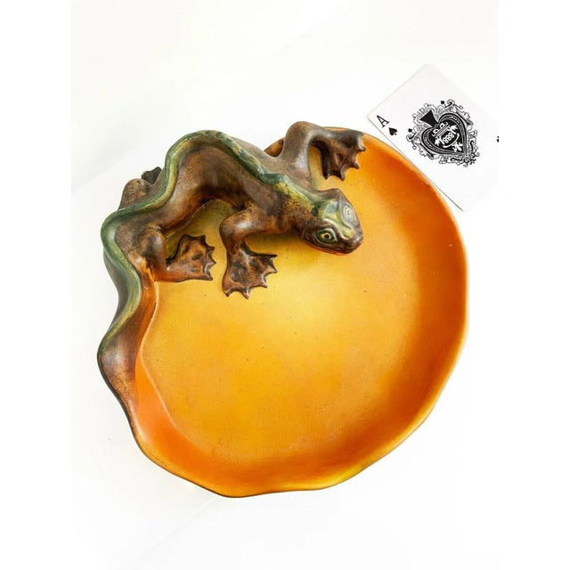 P. Ipsens Enke Danish Art Nouveau Lizard Plate For Sale In Buffalo - Image 6 of 7