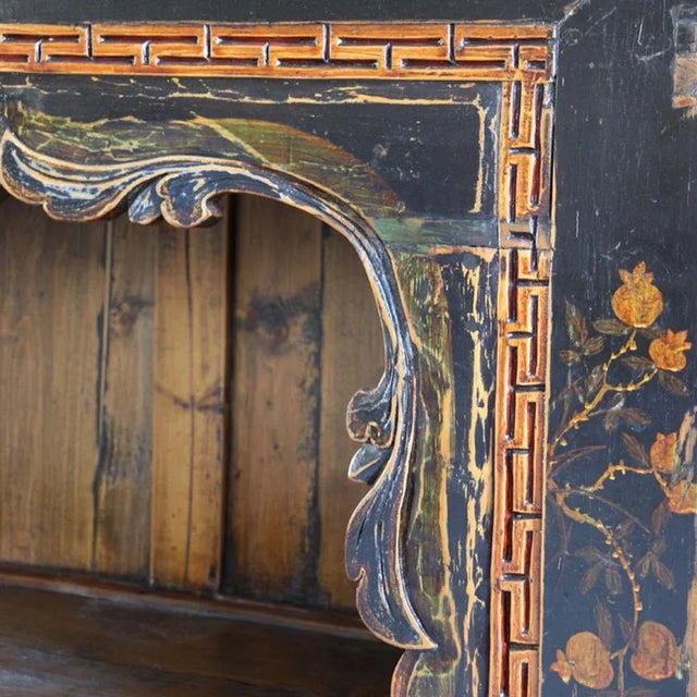 Chinese Qinghai Painted Display Cabinet For Sale - Image 3 of 7