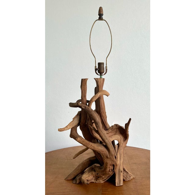 Vintage Boho Driftwood Lamp For Sale - Image 4 of 9