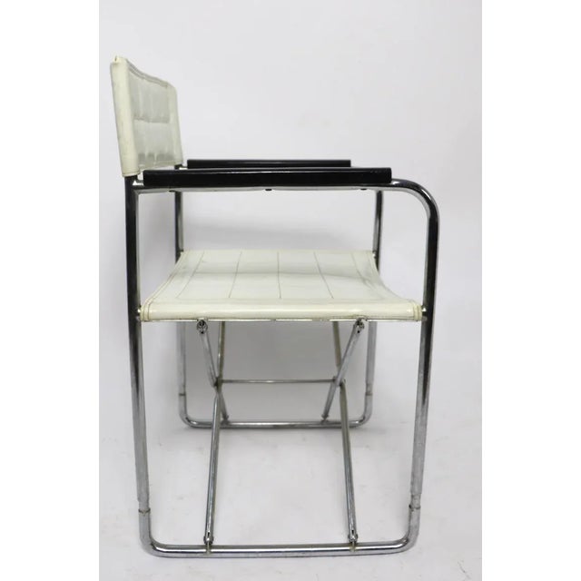 Chrome Folding Chrome Frame Directors Chair For Sale - Image 8 of 13