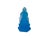 Asian Blue Frosted Crystal Glass Lotus Base 3 Sides Bodhisattva Sanbao Figure For Sale - Image 3 of 13