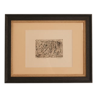 Kristine Tissier, Gestural Composition in Black and White, Etching For Sale