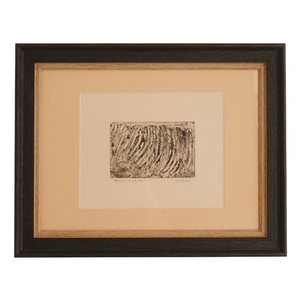 Kristine Tissier, Gestural Composition in Black and White, Etching For Sale