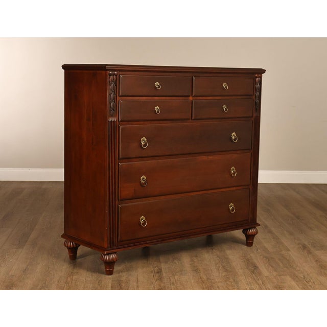 English Ethan Allen British Classics "Dawson" Seven Drawer Chest For Sale - Image 3 of 18