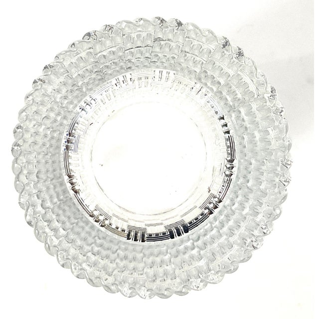 1970s 1970s Tiffany & Co.-– Signed, 8 Inch Crystal, Basket, Weave, Cylinder Shaped Vase-Mint For Sale - Image 5 of 7