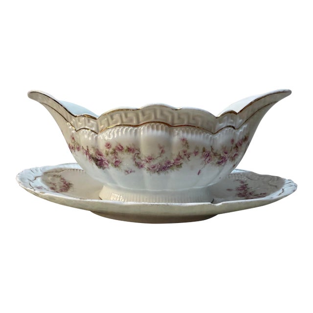Late 19th Century z.s. & Co. Bavarian Porcelain Sauce Boat For Sale