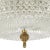Heavy Brass and Faceted Cut Glass Flush Mount with French Lily Motif For Sale - Image 5 of 10