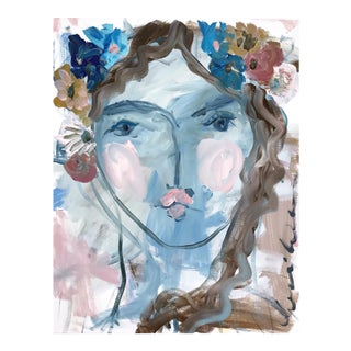 Leslie Weaver "Flower Child" Acrylic Painting For Sale