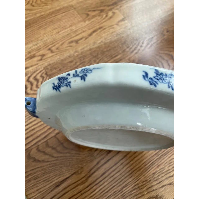 Early 19th Century 19th Century Chinese Export Blue Canton Warming Dish For Sale - Image 5 of 6