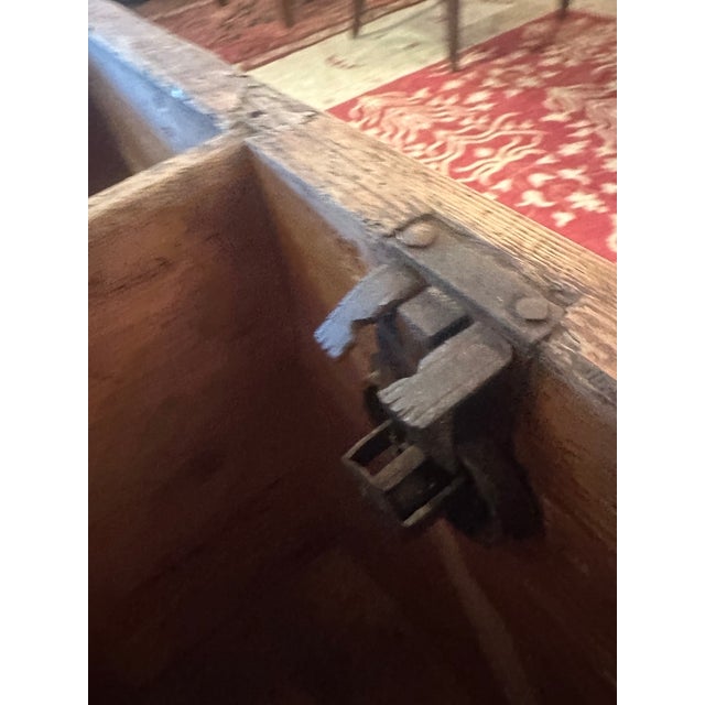 Very Early Hand Painted Italian Large Cassone Trunk With Original Hardware For Sale In Philadelphia - Image 6 of 18