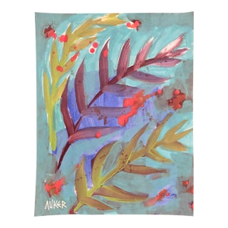 Contemporary Painting on Archival Paper by Cassandra Auker,”Jungle Atmosphere” For Sale
