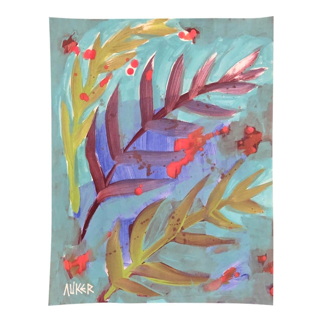 Contemporary Painting on Archival Paper by Cassandra Auker,”Jungle Atmosphere” For Sale