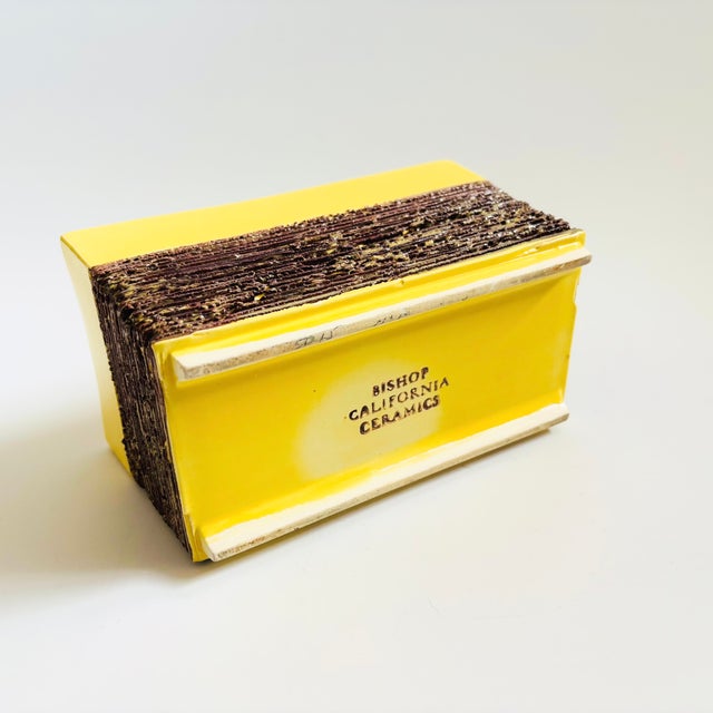 Mid Century Yellow Ceramic Planter by Bishop Ceramics of California For Sale - Image 10 of 10