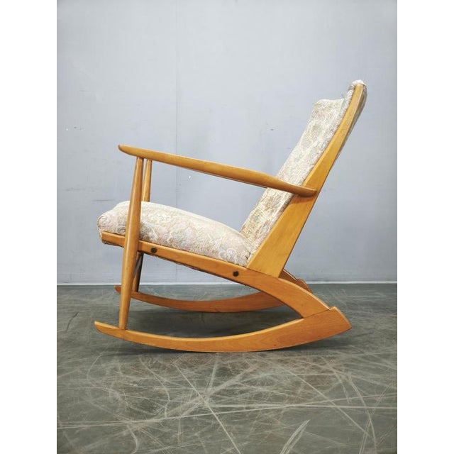 Boomerang Rocking Chair attributed to Holger Georg Jensen, Denmark, 1960s For Sale - Image 10 of 15