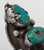 Mid 20th Century Set of Two Navajo Dine Silver Turquoise Statement Rings For Sale - Image 5 of 6