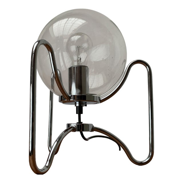 Mid-Century Space Age Tripod Globe Table Lamp, 1960s For Sale