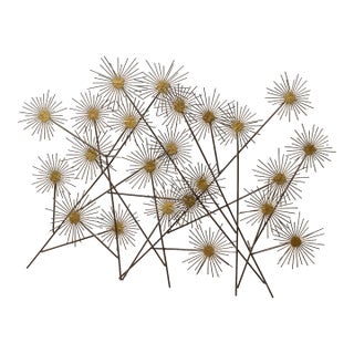 Mid 20th Century Modern Atomic Starburst Metal Wall Sculpture For Sale