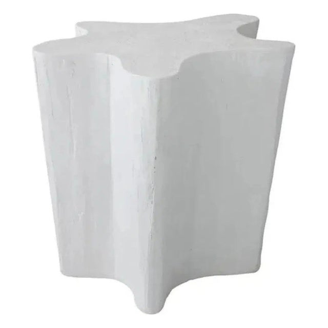 Coastal Artesia Naka Outdoor Live Edge White Side Table For Sale - Image 3 of 3