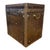 Vintage Campaign Luggage Trunk Leather Side Table For Sale - Image 13 of 18