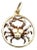 14k Yellow Gold Cancer Zodiac Crab Pendant For Sale