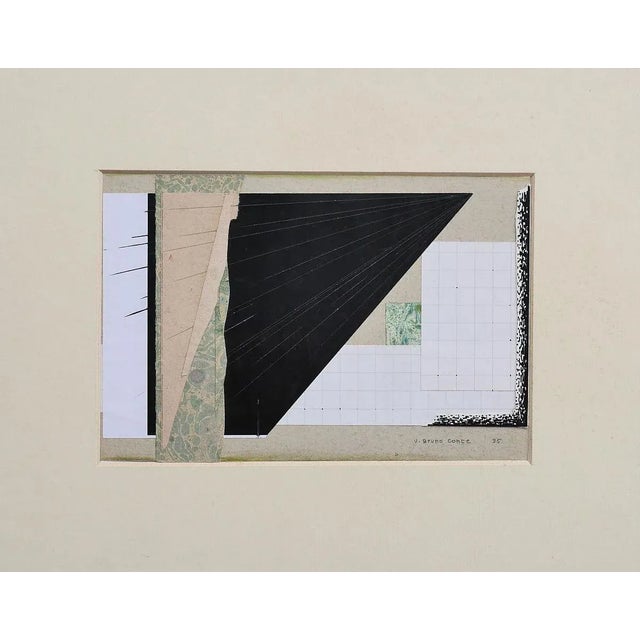 Composition is an original collage artwork realized Bruno Conte, Hand-signed on the lower right in pencil. In very good...