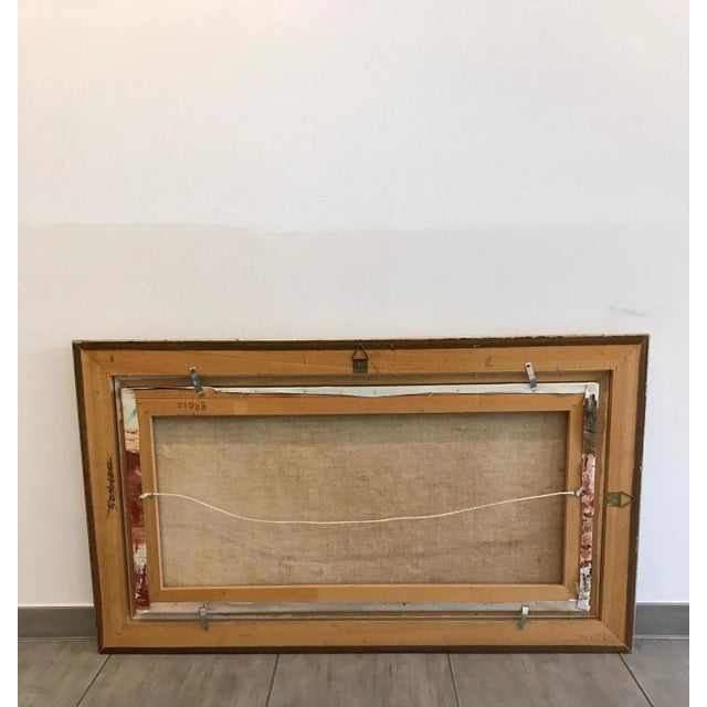 Silver Barbara Robinson, Village Square, Coggeshal, Oil on Canvas For Sale - Image 8 of 9