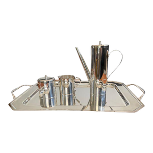 Mid-Century, Silver by Boardman, Modernist Coffee Service With Tray, Six Piece Set