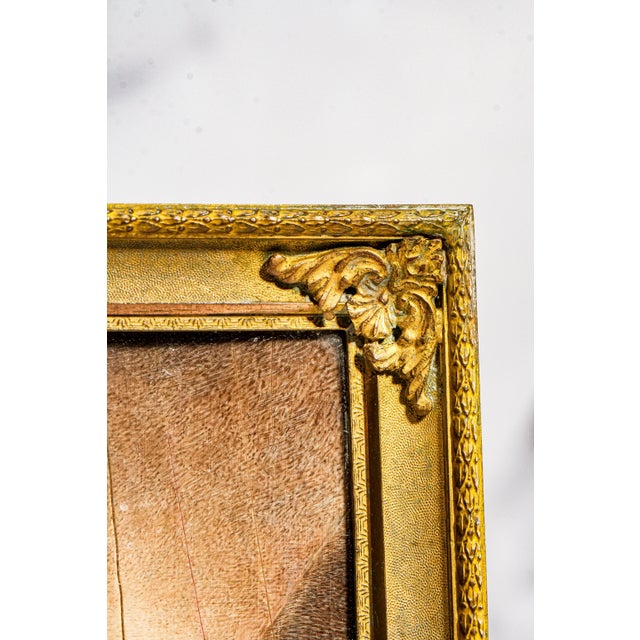Refined Antique 19th Century Metal Framed Portrait Miniature Painting Woman For Sale - Image 11 of 16