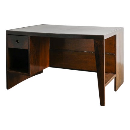French Mid-Century Wooden Pigeon Hole Desk by Pierre Jeanneret, 1950s For Sale