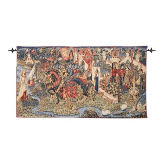 The Legend of King Arthur Loom Woven Tapestry - 180 X 330 Cm (5'11" X 10'10") - Requires Concealed Wooden Batten For Sale