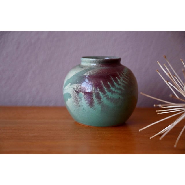 Ceramic Handmade Stoneware Ceramic Ball Vase from J.F. Orsini, 1980s For Sale - Image 7 of 7
