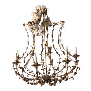 Vaughan "Anjou" Antique Gilt Chandelier For Sale