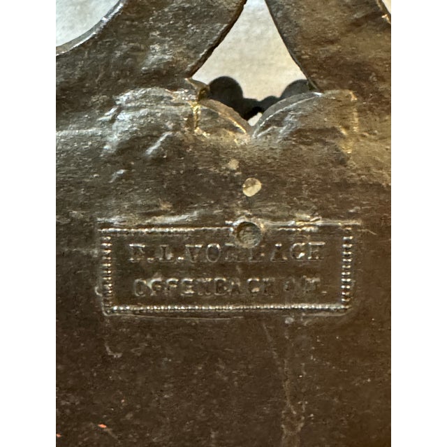 Metal Late 19th Century Victorian Cast Iron f.l. Vombach Offenbach Wall Bracket For Sale - Image 7 of 8