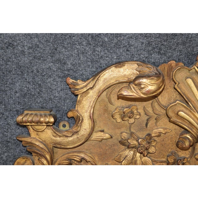 Wood Rare Pair of Georgian Carved Giltwood Chinoiserie Large Mantel Buffet Mirrors For Sale - Image 7 of 12