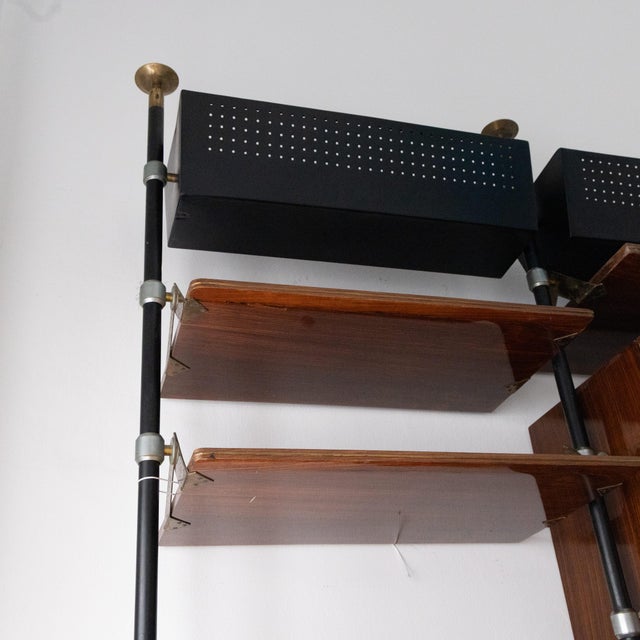 Floor-to-Ceiling Bookcase with Lighting Elements For Sale - Image 5 of 11