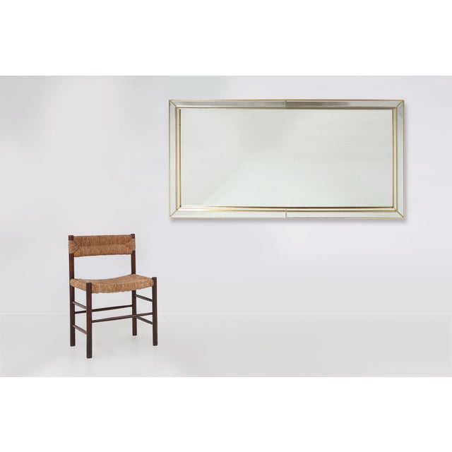 Belgium / 1980 / mirror / Deknudt / glass, plastic / mid-century / vintage / hollywood regency Exquisite large rectangular...