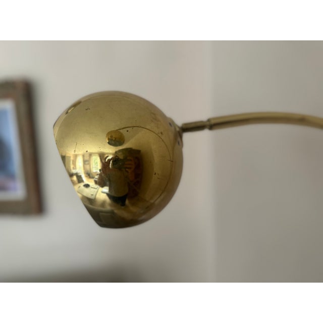 Metal Vintage Three-Arm Arc Floor Lamp in Brass with Marble Base, 1970s For Sale - Image 7 of 18