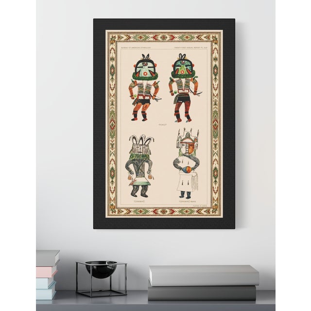 Atelier Aria Lumae Hopi Kachina Ritual Figures Companion Three Piece Gallery Board Set 18" X 27" For Sale - Image 11 of 18