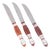 Lunch Knives in Stainless Steel and Porcelain by Bjørn Wiinblad for Rosenthal, 1980s, Set of 3 For Sale